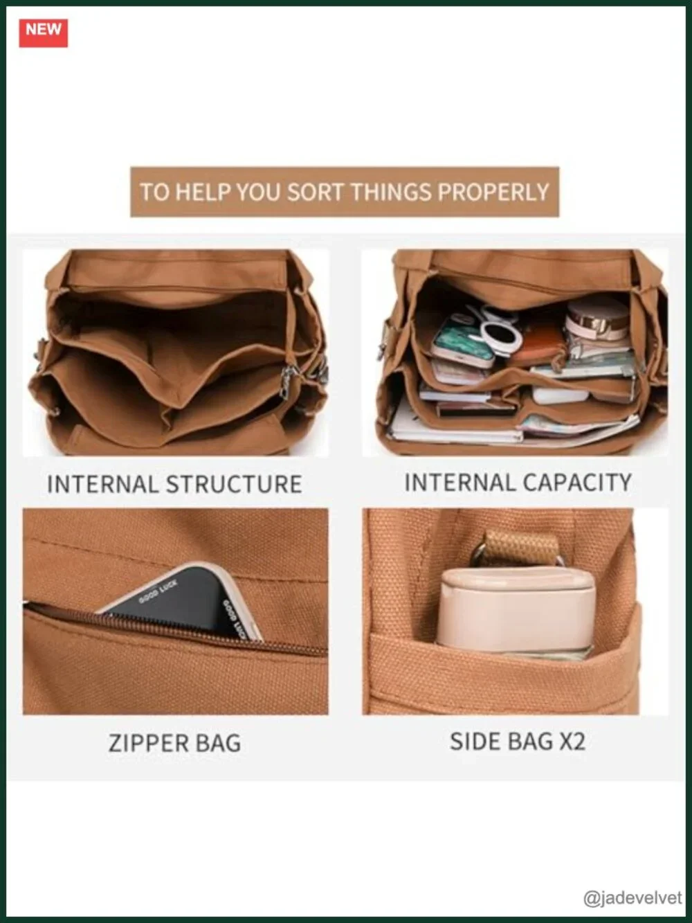 Canvas Crossbody Tote Bag Laptop Work Handbag Messenger Travel Shoulder Bag